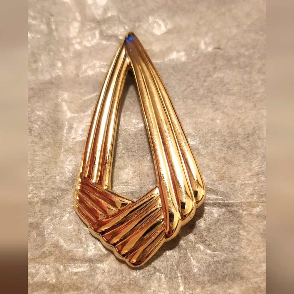 VINTAGE Geometric Brooch Size 2.5" X 1.75"